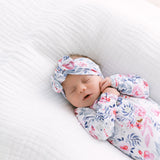 August Knotted Baby Gown and Hat Set with Headband | Bloom