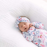 Stroller Society Knotted Baby Gown and Hat Set with Headband | Bloom Milk & Baby