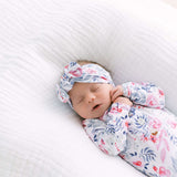 Stroller Society Knotted Baby Gown and Hat Set with Headband | Bloom Milk & Baby