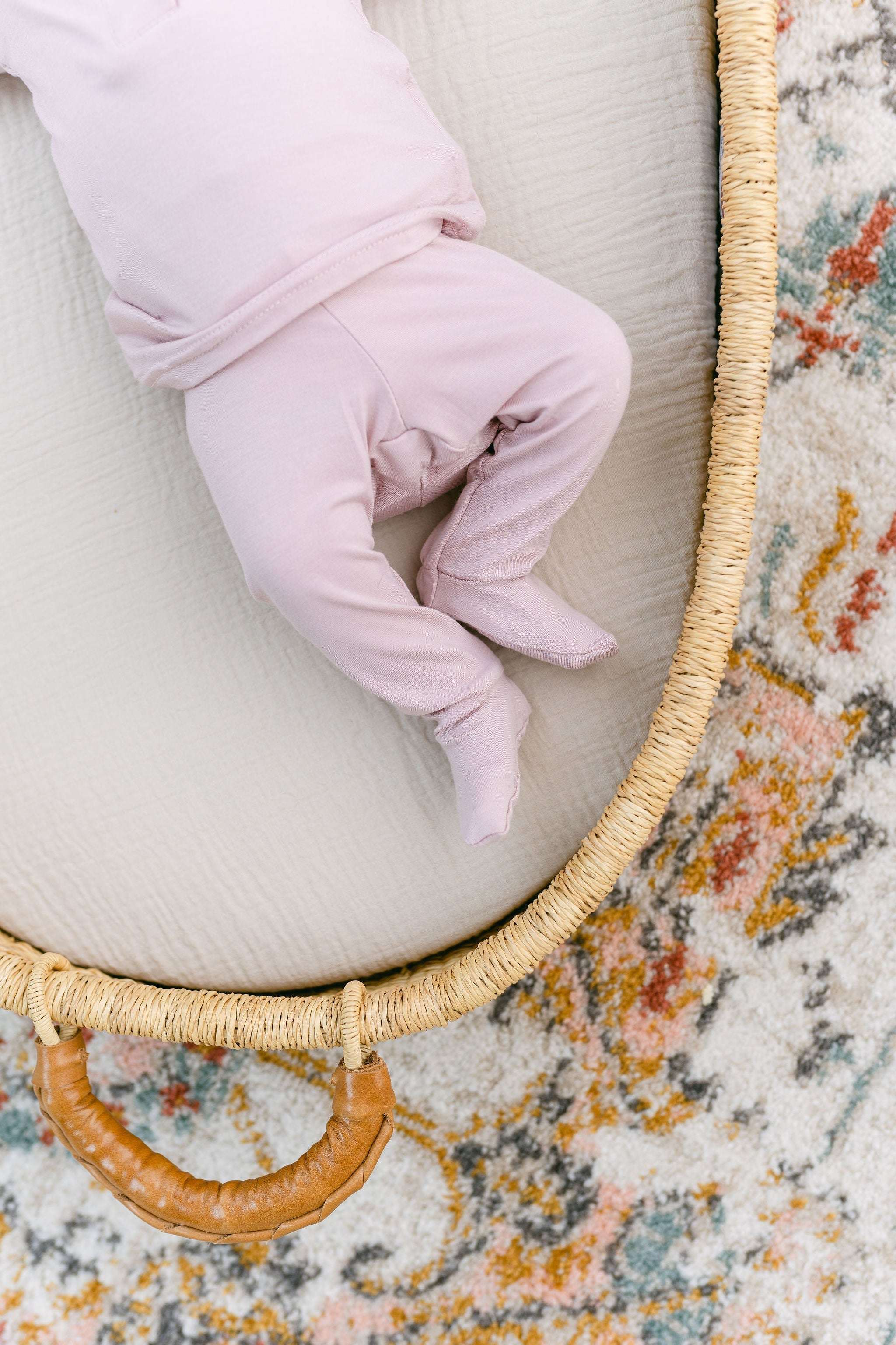 Emerson Top and Bottom | Hat & Headband Set | Dusty Rose Milk & Baby