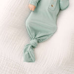 Emerson Knotted Baby Gown Set | Mint Milk & Baby