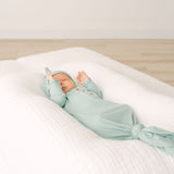 Knotted Baby Gown & Hat Set - Mint (Newborn-3 months)