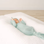 Emerson Knotted Baby Gown Set | Mint Milk & Baby