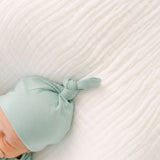 Knotted Baby Gown & Hat Set - Mint (Newborn-3 months)