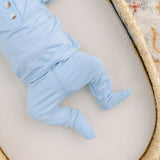 Rowan Top and Bottom Outfit and Hat Set | Baby Blue