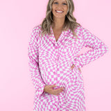 Bubblegum Wavy Checkers Women's Dream Gown