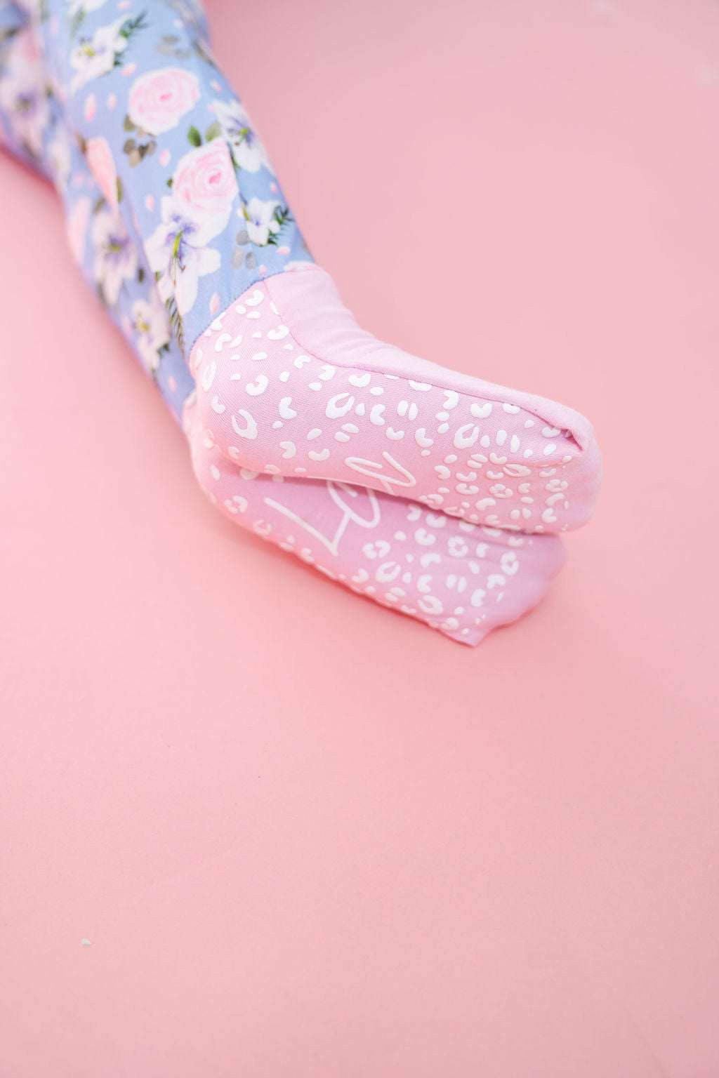 Lillian Floral Bamboo Ruffle Convertible Footie | Milk & Baby 