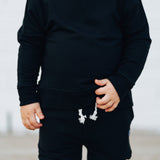 BLACK TERRY DREAM PULLOVER