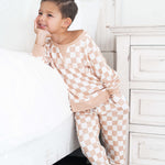 Sandy Checkers Dream Pullover Milk & Baby