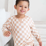 Sandy Checkers Dream Pullover Milk & Baby