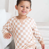 Sandy Checkers Dream Pullover Milk & Baby