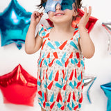 BURSTING RED WHITE & BLUE DREAM BUBBLE ROMPER