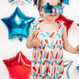 BURSTING RED WHITE & BLUE DREAM BUBBLE ROMPER