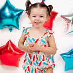 Busting Red, White & Blue Dream Bubble Romper Milk & Baby