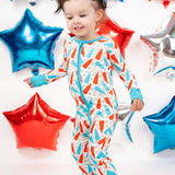 Busting Red, White & Blue Dream Romper Milk & Baby