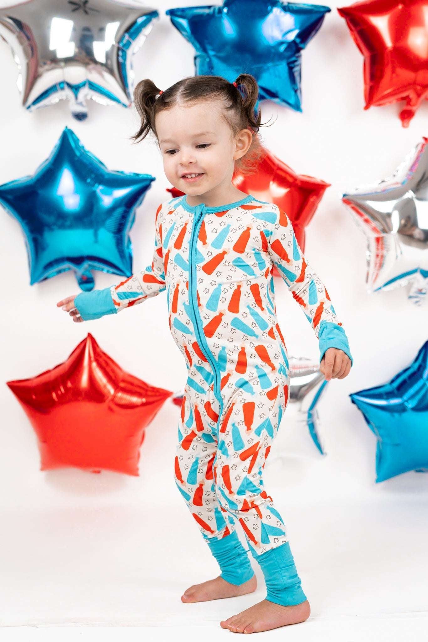 Busting Red, White & Blue Dream Romper Milk & Baby