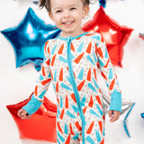 BURSTING RED WHITE & BLUE DREAM ROMPER