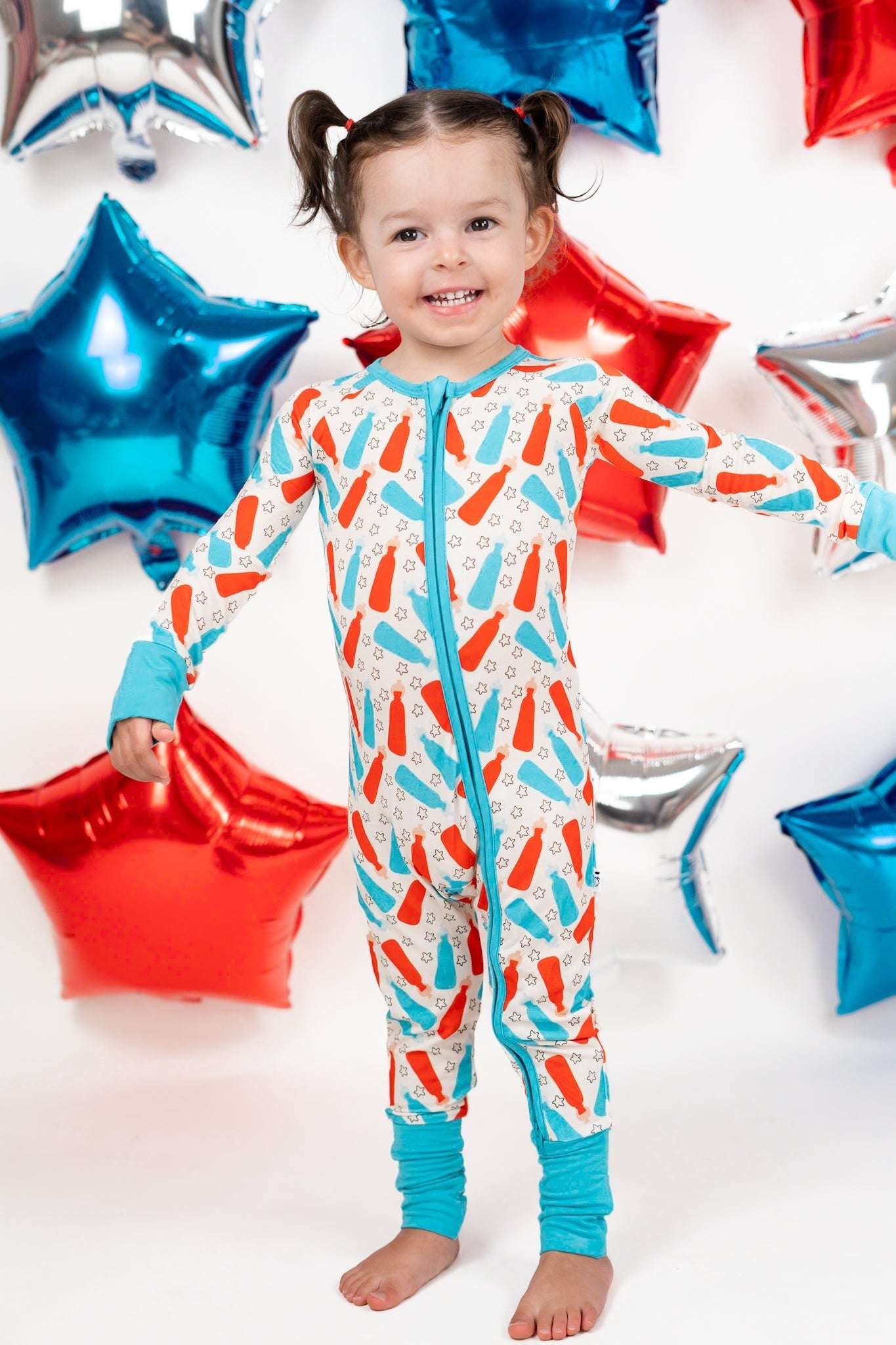 Busting Red, White & Blue Dream Romper Milk & Baby