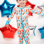 Busting Red, White & Blue Dream Romper Milk & Baby