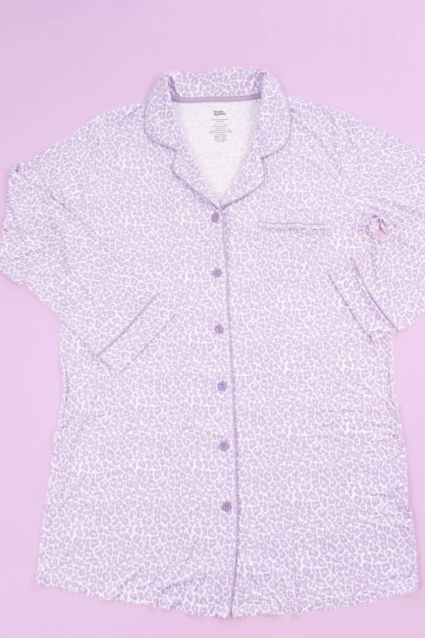 Lavender Leopard Dream Dream Nursing Nightgown Milk & Baby