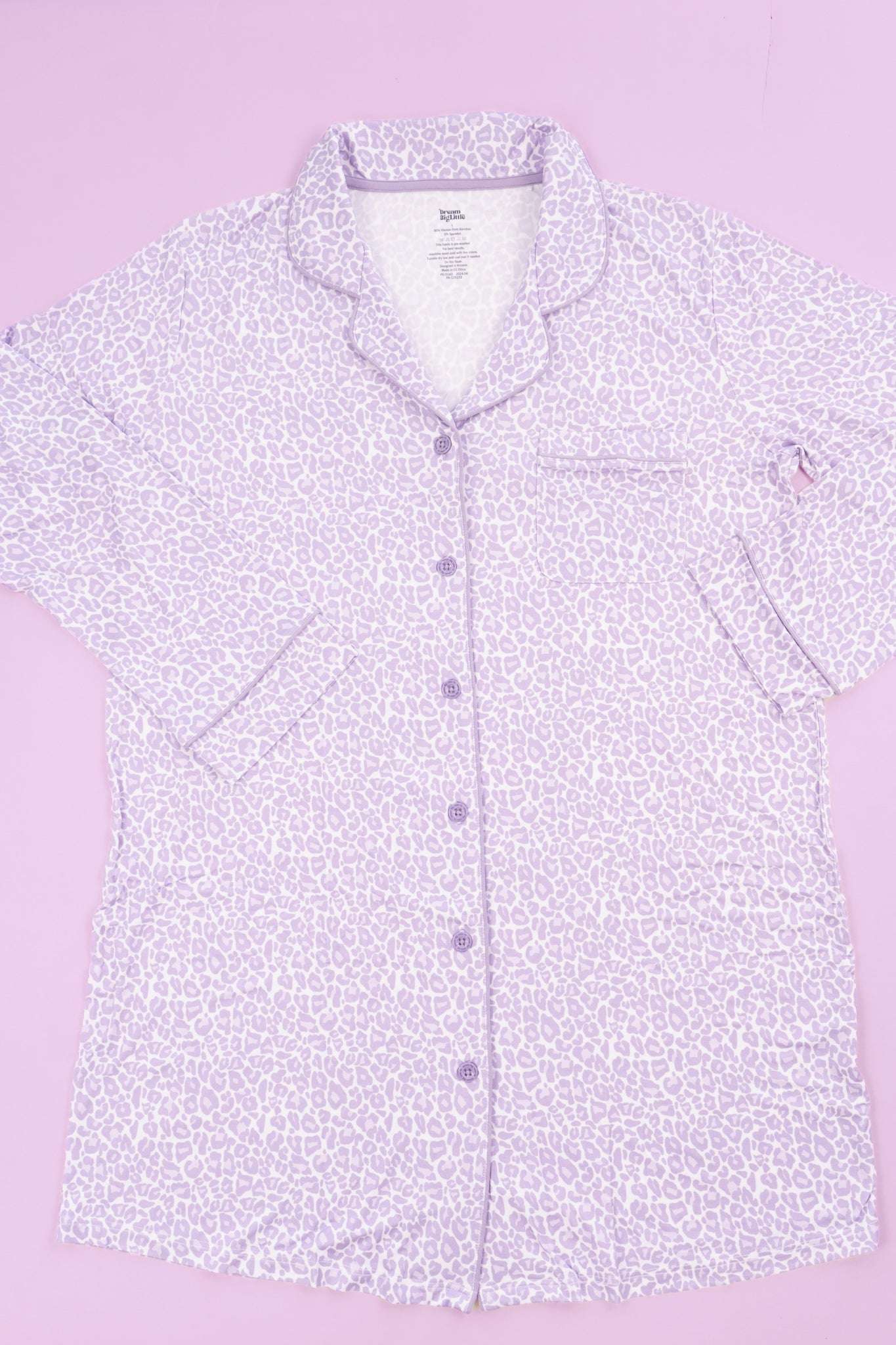 Lavender Leopard Dream Dream Nursing Nightgown Milk & Baby