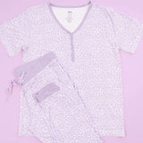 Lavender Leopard Dream Jogger Pajamas Milk & Baby