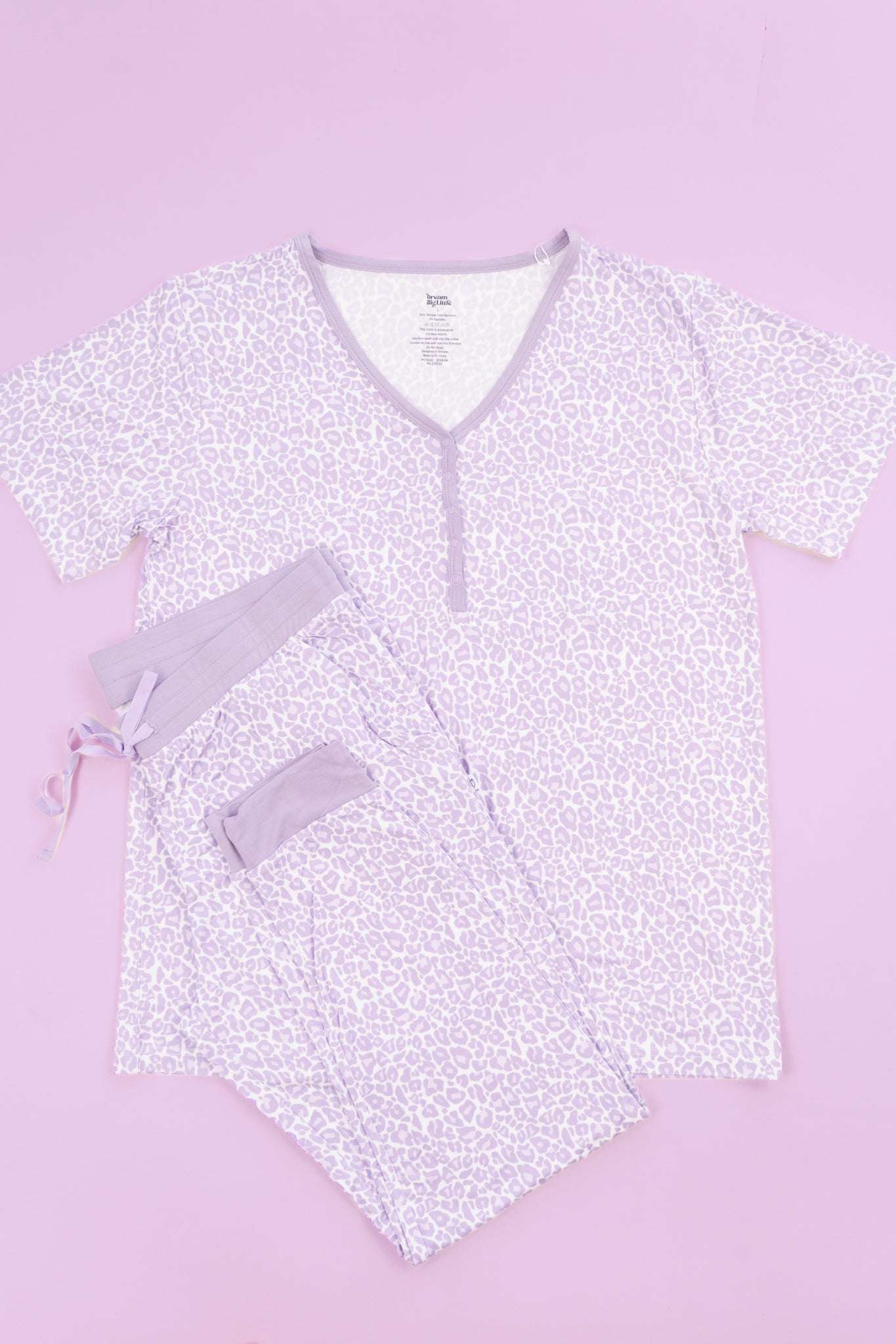 Lavender Leopard Dream Jogger Pajamas Milk & Baby