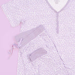 Lavender Leopard Dream Jogger Pajamas Milk & Baby