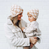 Sandy Checkers Dream Beanie Milk & Baby