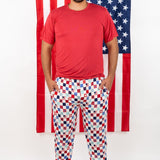 HOME OF THE FREE CHECKERS MEN'S DREAM JOGGER SET