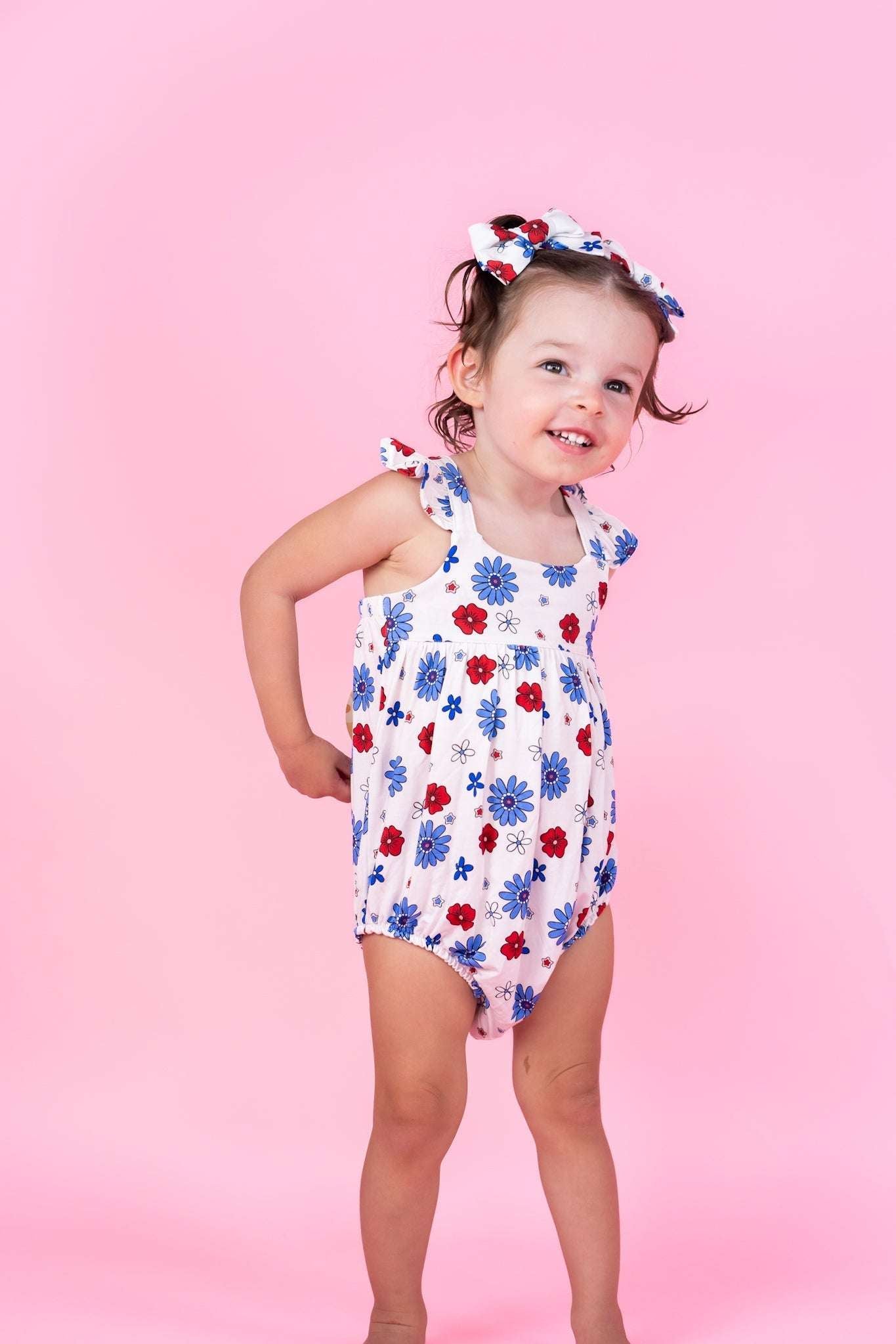 Freedom Blooms Dream Bubble Romper Milk & Baby