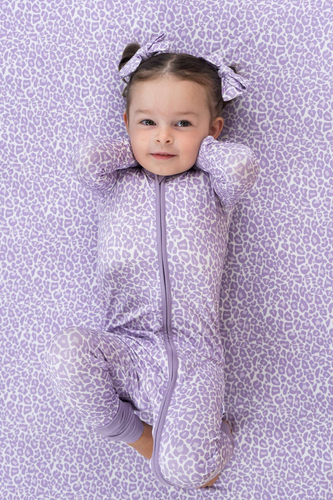 Lavender Leopard Dream Romper Milk & Baby