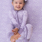 Lavender Leopard Dream Romper Milk & Baby