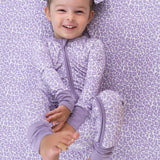 Lavender Leopard Dream Romper Milk & Baby