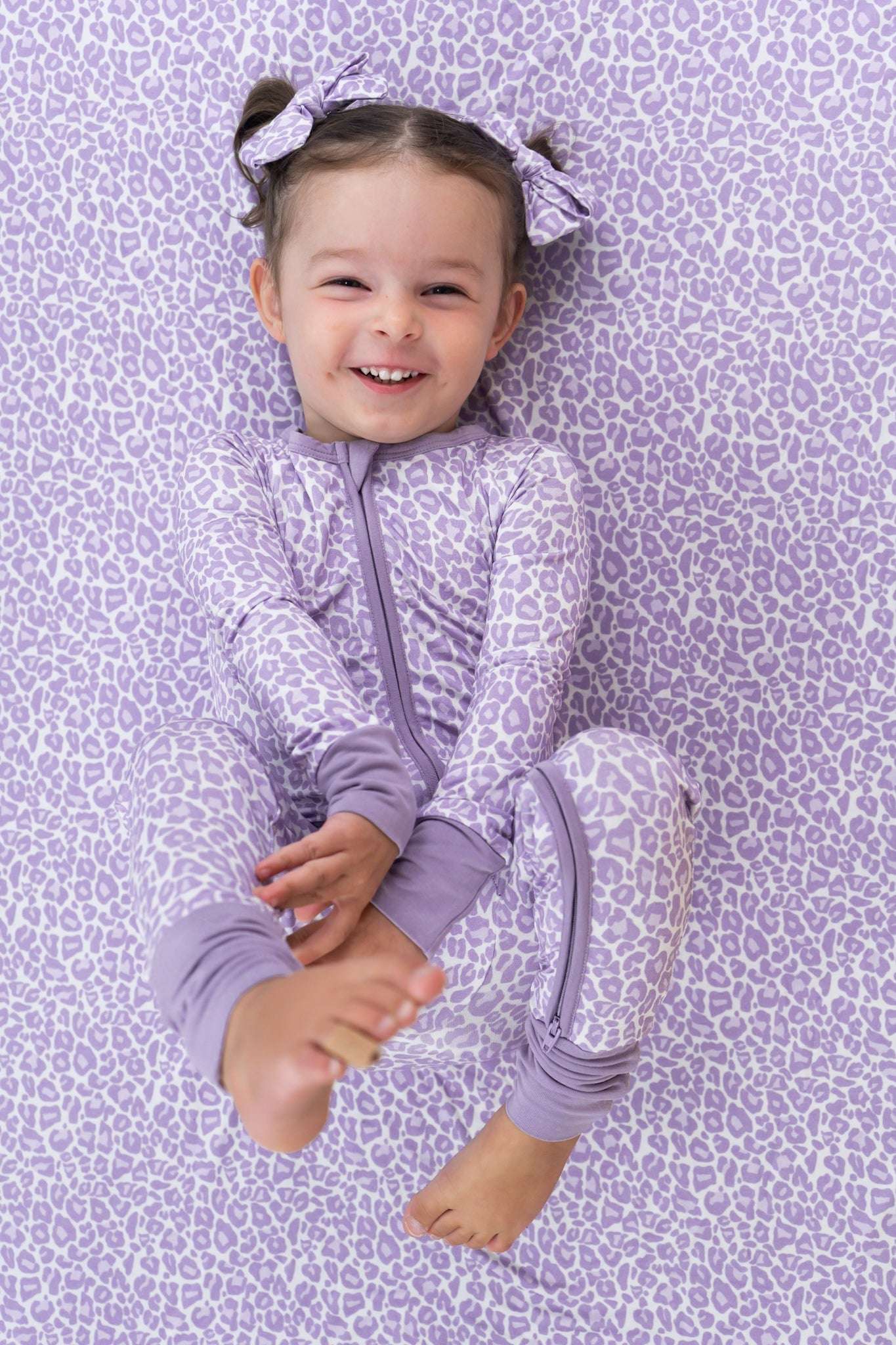 Lavender Leopard Dream Romper Milk & Baby