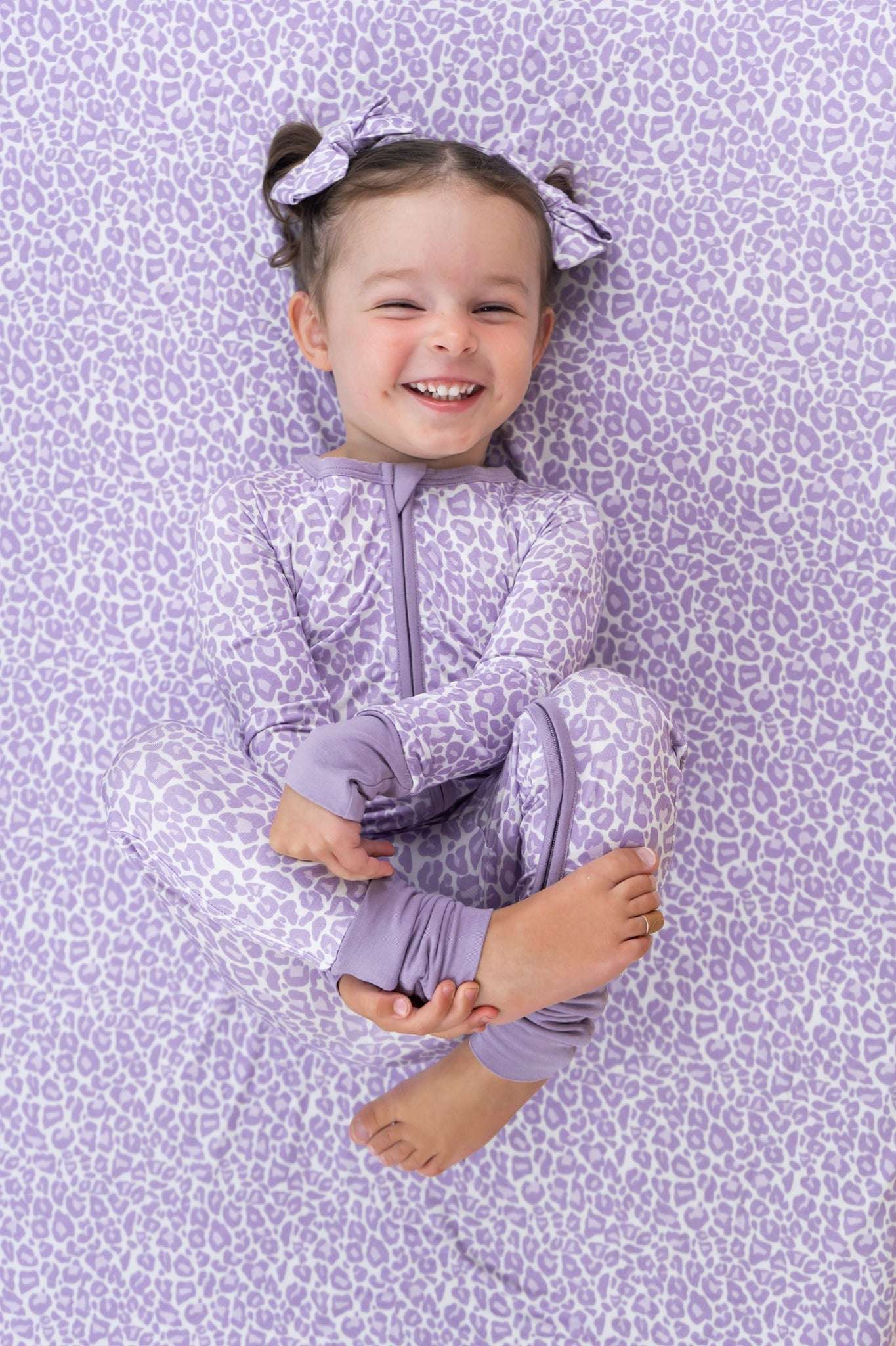 Lavender Leopard Dream Romper Milk & Baby