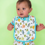 Bolting to the Beach Dream Baby Bib Milk & Baby