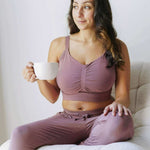 Sublime® Bamboo Hands-Free Pumping Lounge & Sleep Bra | Twilight | Milk & Baby