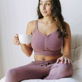 Sublime® Bamboo Hands-Free Pumping Lounge & Sleep Bra | Twilight | Milk & Baby