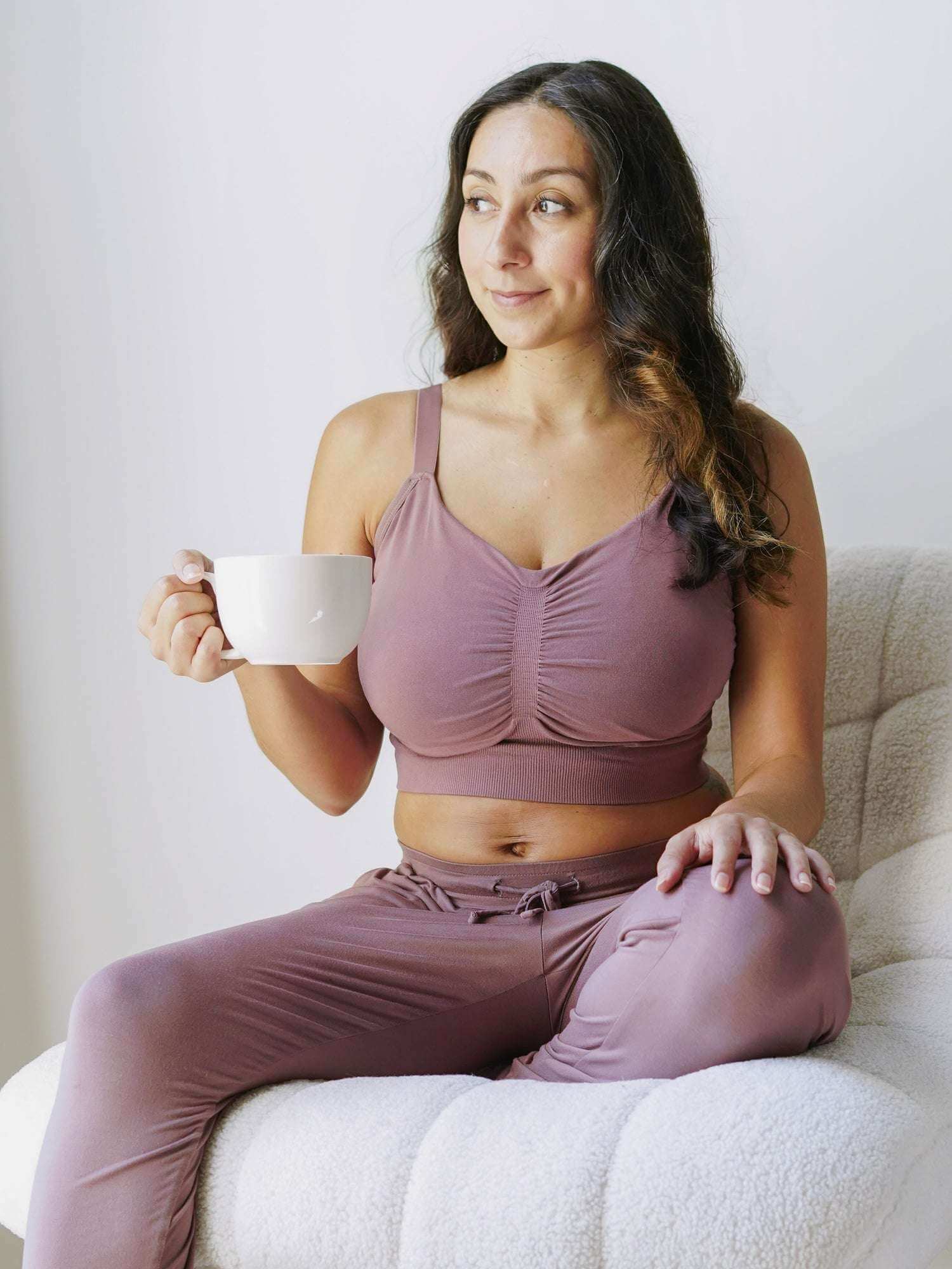 Sublime® Bamboo Hands-Free Pumping Lounge & Sleep Bra | Twilight | Milk & Baby