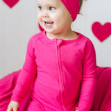 HOT PINK RIB DREAM ROMPER