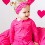 Hot Pink Rib Dream Baby Romper Milk & Baby