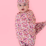 Stay Wild Cowgirl Swaddle & Beanie set Milk & Baby