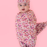 Stay Wild Cowgirl Swaddle & Beanie set Milk & Baby