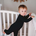 Black Rib Dream Romper Milk & Baby