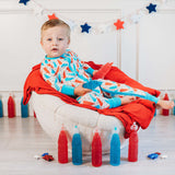 Busting Red, White & Blue Dream Romper Milk & Baby