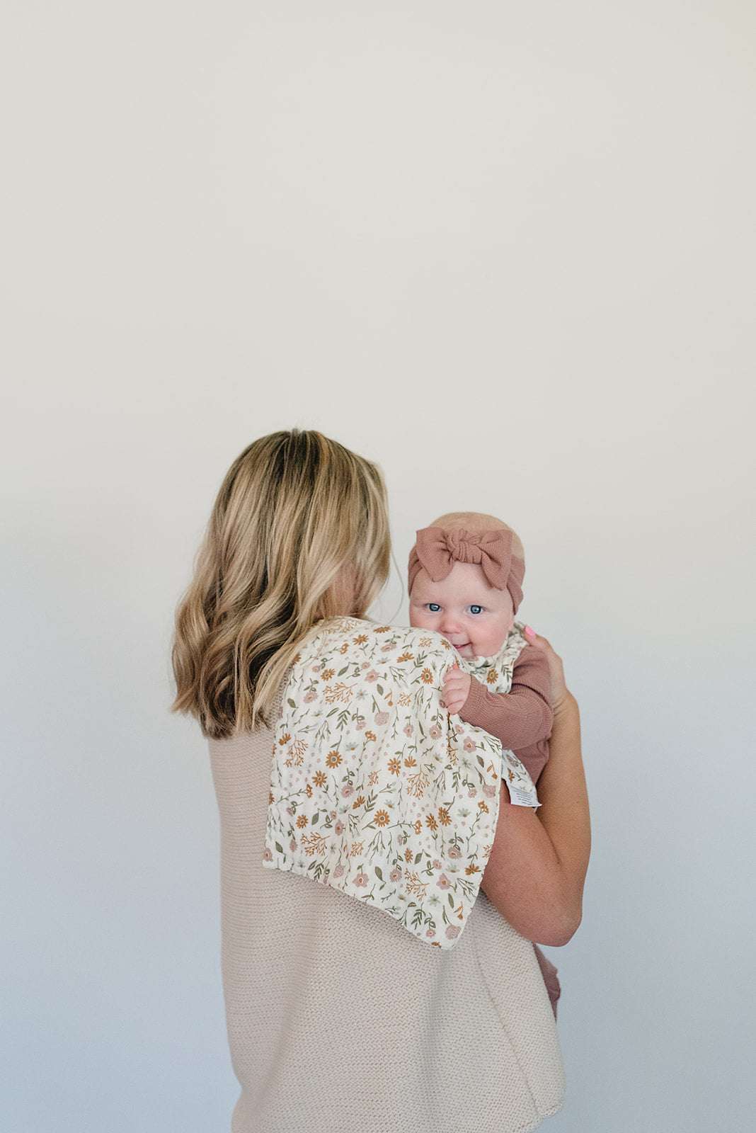 Dusty Rose Organic Cotton Ribbed Head Wrap Milk & Baby