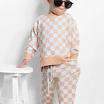 Sandy Checkers Dream Pullover Milk & Baby