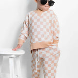 Sandy Checkers Dream Pullover Milk & Baby