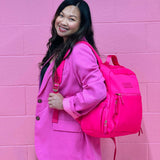 Fiona Breast Pump Backpack | Hot Pink Milk & Baby